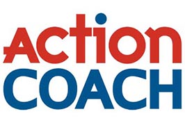 logo featuring the words action coach