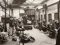 Black and white photograph from J.W. Singer & Sons foundry in Frome taken more than 100 years ago.