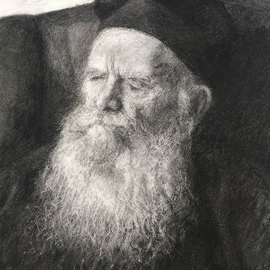 charcoal drawing of his eminence, Archbishop Gregorios