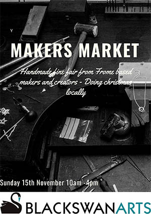 Sunday makers market. Hand made fine fare, from Frome based makers and creators. Doing Christmas locally.